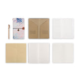midori style traveler's notebook with Oil Painting Abstract design, refills and accessories