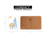 compact size of personalized RFID blocking passport travel wallet with Clipart Nativity design