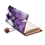 opened view of midori style traveler's notebook with Crystal Diamond design