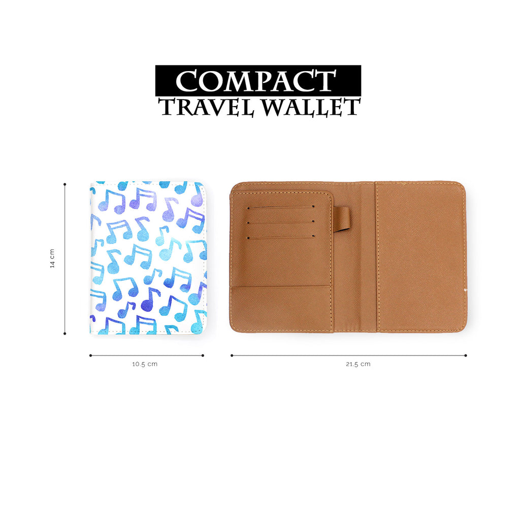 compact size of personalized RFID blocking passport travel wallet with Watercolor Pat design