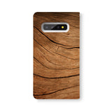 Back Side of Personalized Samsung Galaxy Wallet Case with Wood design - swap