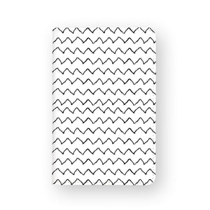 front view of personalized RFID blocking passport travel wallet with Black Seamless Patterns design