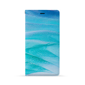 Front Side of Personalized Huawei Wallet Case with Abstract Painting design