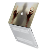 hardshell case with Horror design has rubberized feet that keeps your MacBook from sliding on smooth surfaces