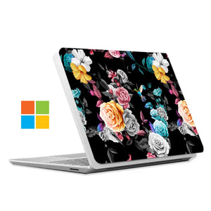 The #1 bestselling Personalized microsoft surface laptop Case with Black Flower design