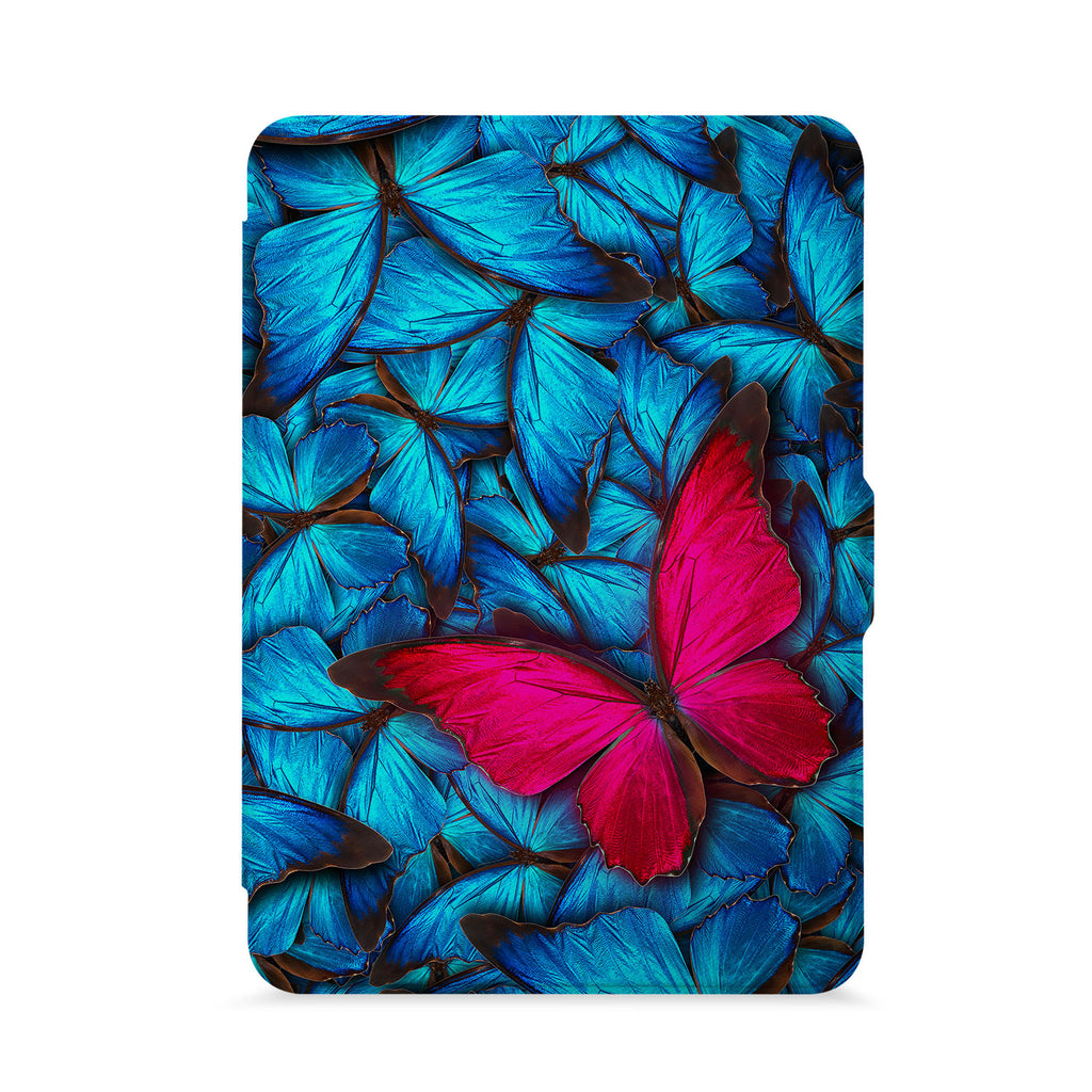 front view of personalized kindle paperwhite case with Butterfly design - swap