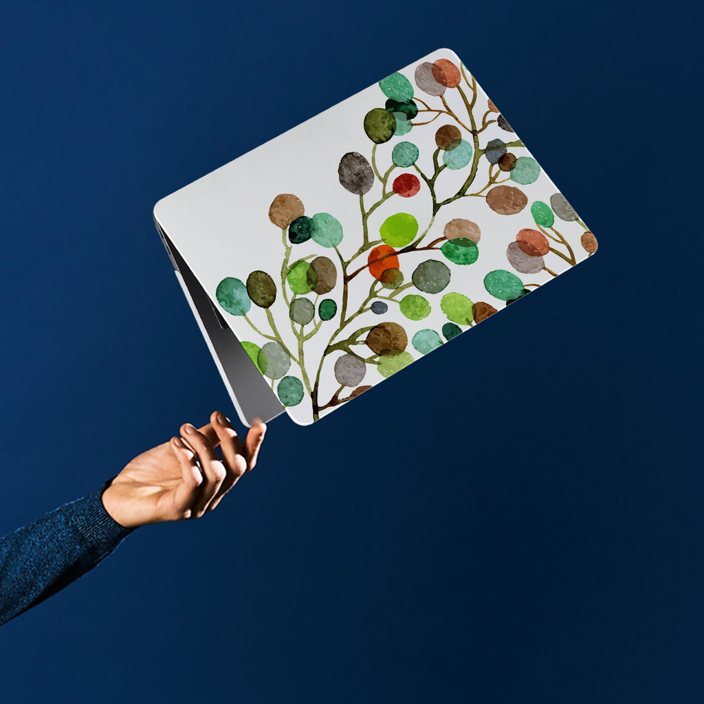 personalized microsoft laptop case features a lightweight two-piece design and Leaves print