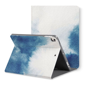 The back view of personalized iPad folio case with Abstract Ink Painting design - swap