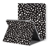 The back view of personalized iPad folio case with Polka Dot design - swap
