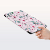 a hand is holding the Personalized Samsung Galaxy Tab Case with Flat Flower 2 design