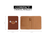 compact size of personalized RFID blocking passport travel wallet with Animal design