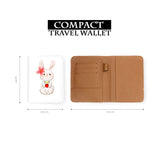 compact size of personalized RFID blocking passport travel wallet with Bunny design