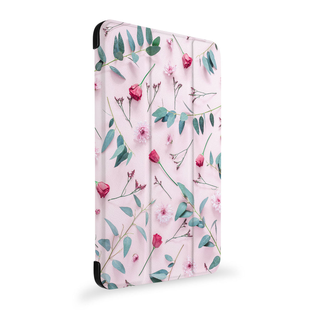 the side view of Personalized Samsung Galaxy Tab Case with Flat Flower 2 design