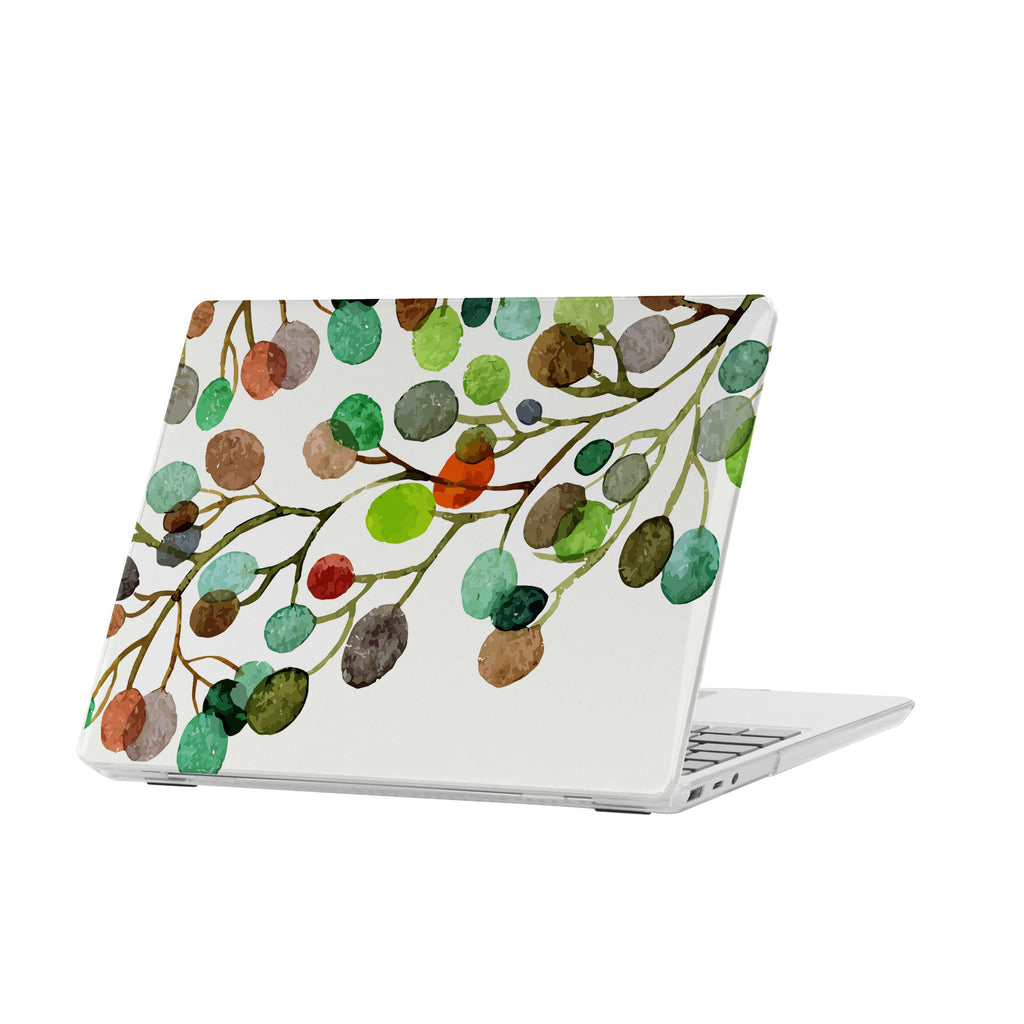 personalized microsoft laptop case features a lightweight two-piece design and Leaves print