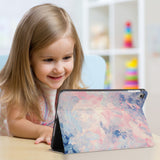 Enjoy the videos or books on a movie stand mode with the personalized iPad folio case with Oil Painting Abstract design