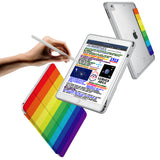 Vista Case iPad Premium Case with Rainbow Design has trifold folio style designed for best tablet protection with the Magnetic flap to keep the folio closed.
