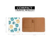 compact size of personalized RFID blocking passport travel wallet with Animal Smiles design